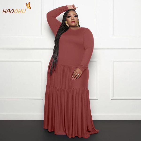 plus size dresses haoohu women clothing 2021 vintage cascading long dress urban fashion casual solid o-neck large 5xl, Black
plus size dresses haoohu women clothing 2021 vintage cascading long dress urban fashion casual solid o-neck large 5xl, Black