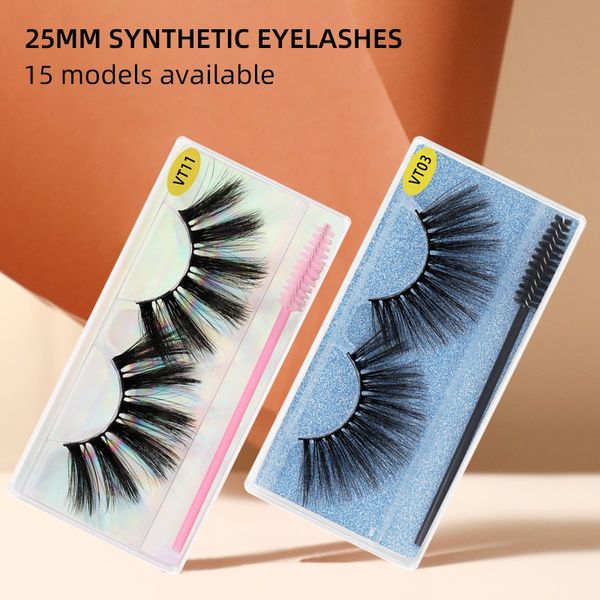 thick long 25mm false eyelashes soft light reusable hand made fake lashes with eyelash brush 15 models drop shipping
thick long 25mm false eyelashes soft light reusable hand made fake lashes with eyelash brush 15 models drop shipping