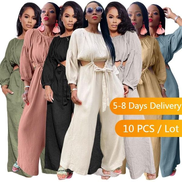 women's two piece pants bulk items wholesale lots ruched set women long sleeve crop wide leg elegant loose bandage fall outfits, White
women's two piece pants bulk items wholesale lots ruched set women long sleeve crop wide leg elegant loose bandage fall outfits, White