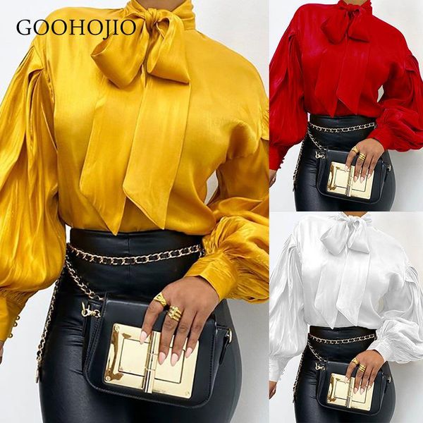women's blouses & shirts goohojio 2021 spring autumn fashionable bandage shirt women all-match solid color long sleeve for, White
women's blouses & shirts goohojio 2021 spring autumn fashionable bandage shirt women all-match solid color long sleeve for, White