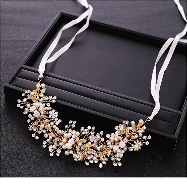 trendy gold crystal headdress bridal tiara hair accessories rhinestone pearl flower headband wedding hair accessories jllbyf, Silver
trendy gold crystal headdress bridal tiara hair accessories rhinestone pearl flower headband wedding hair accessories jllbyf, Silver