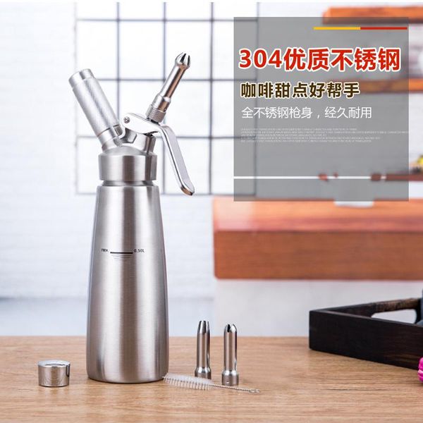 cake tools 500ml/1l quality artisan whipped cream dispenser, whipper with decorating nozzles
cake tools 500ml/1l quality artisan whipped cream dispenser, whipper with decorating nozzles