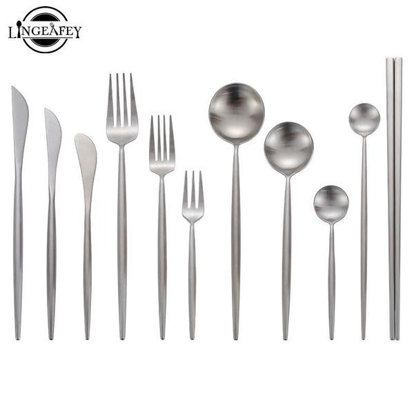 dinnerware sets cutlery set dessert fork knives spoon chopsticks stainless steel silverware steak tableware matte silver
dinnerware sets cutlery set dessert fork knives spoon chopsticks stainless steel silverware steak tableware matte silver