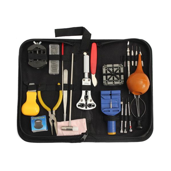 22pcs/set professional watch repair tool kit watchmaker case opener link remover spring bar set with carry bag
22pcs/set professional watch repair tool kit watchmaker case opener link remover spring bar set with carry bag