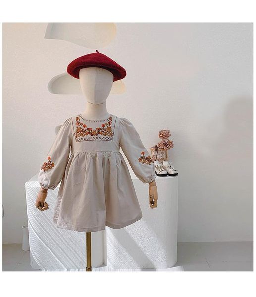 girl's dresses korean baby girl dress autumn 2021 french embroidery girls fashion cotton long-sleeved a-line clothes 2-7y, Red;yellow
girl's dresses korean baby girl dress autumn 2021 french embroidery girls fashion cotton long-sleeved a-line clothes 2-7y, Red;yellow