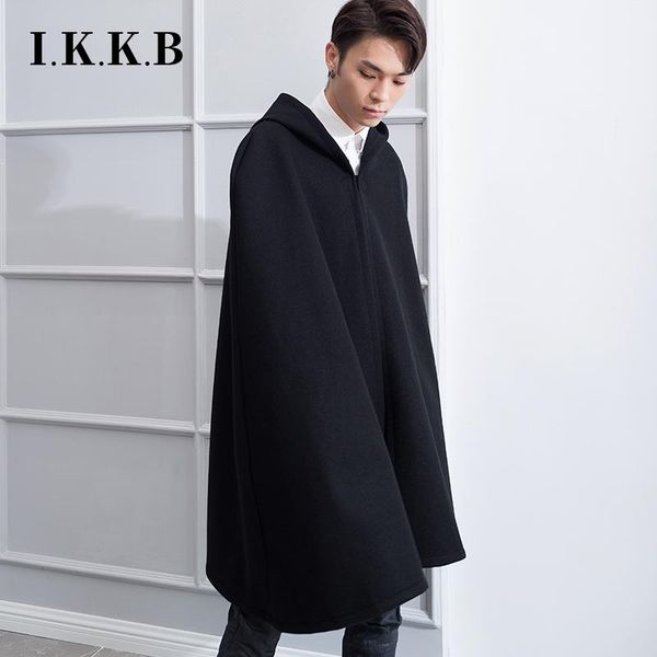 overcoat men trench clothing woolen men's long section korean version loose hooded cape cloak shawl versatile coat, Tan;black
overcoat men trench clothing woolen men's long section korean version loose hooded cape cloak shawl versatile coat, Tan;black