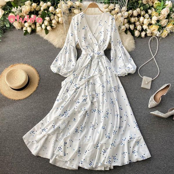 casual dresses autumn women's boho long-sleeved dress with polka dot printing v-neck slim elegant ruffled long vintage white robe y2k, Black;gray
casual dresses autumn women's boho long-sleeved dress with polka dot printing v-neck slim elegant ruffled long vintage white robe y2k, Black;gray