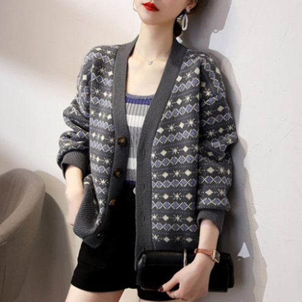 women's knits & tees sweater girls long sleeve v-neck knitwear autumn winter ladies geometric pattern single-breasted knitted coat card, White
women's knits & tees sweater girls long sleeve v-neck knitwear autumn winter ladies geometric pattern single-breasted knitted coat card, White