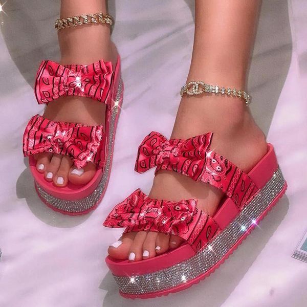 slippers women sandals platform shoes bow rhinestone slipper indoor outdoor flip-flops beach female, Black
slippers women sandals platform shoes bow rhinestone slipper indoor outdoor flip-flops beach female, Black