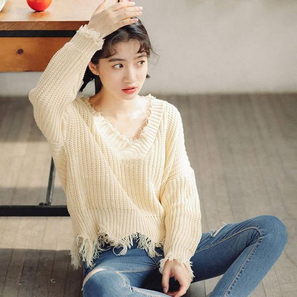 women's sweaters 2021 loose solid autumn sweater women v-neck korean elegant knitted coat oversized warm female pullovers fashion tasse, White;black
women's sweaters 2021 loose solid autumn sweater women v-neck korean elegant knitted coat oversized warm female pullovers fashion tasse, White;black