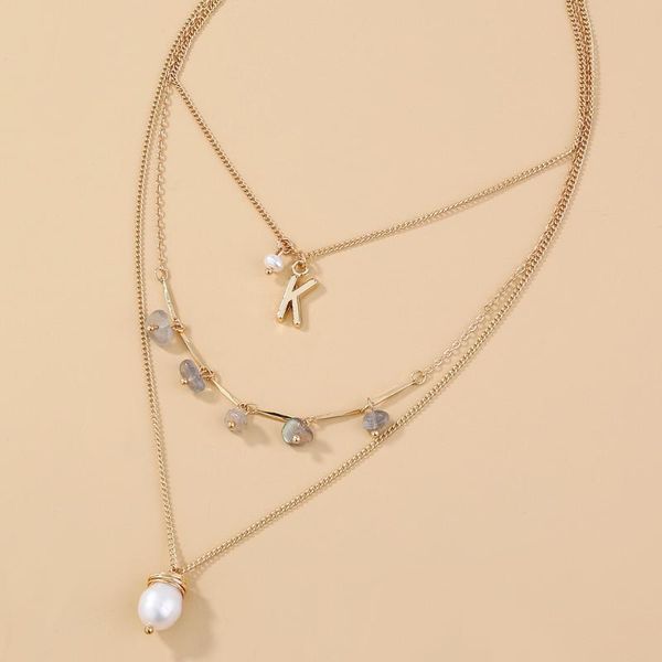 chains real natural pearl stone coin initial letter beads fashion multi layered choker necklace collar statement pendant women jewelry, Silver
chains real natural pearl stone coin initial letter beads fashion multi layered choker necklace collar statement pendant women jewelry, Silver