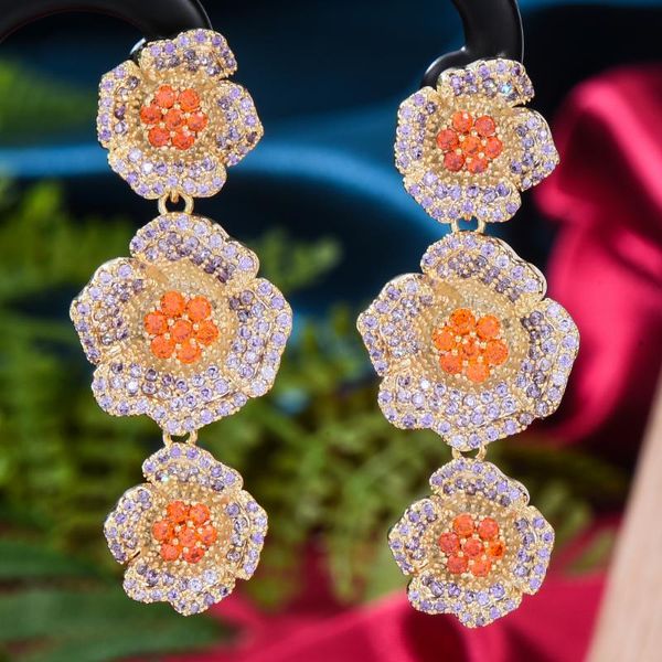 dangle & chandelier godki summer multicolor flower link chain earrings for women wedding zircon dubai bridal costume jewelry gift party, Silver
dangle & chandelier godki summer multicolor flower link chain earrings for women wedding zircon dubai bridal costume jewelry gift party, Silver