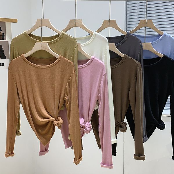 tees women's t-shirt winter bottoming shirt 2021 autumn basic soft elastic solid round neck long sleeve t-shirt women n115, White
tees women's t-shirt winter bottoming shirt 2021 autumn basic soft elastic solid round neck long sleeve t-shirt women n115, White