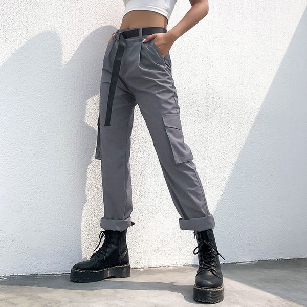 new cargo fine fit waist high pockets straight 2021 female korean fashion pants streettwowear grey twinstyle t9xy, Black;white
new cargo fine fit waist high pockets straight 2021 female korean fashion pants streettwowear grey twinstyle t9xy, Black;white