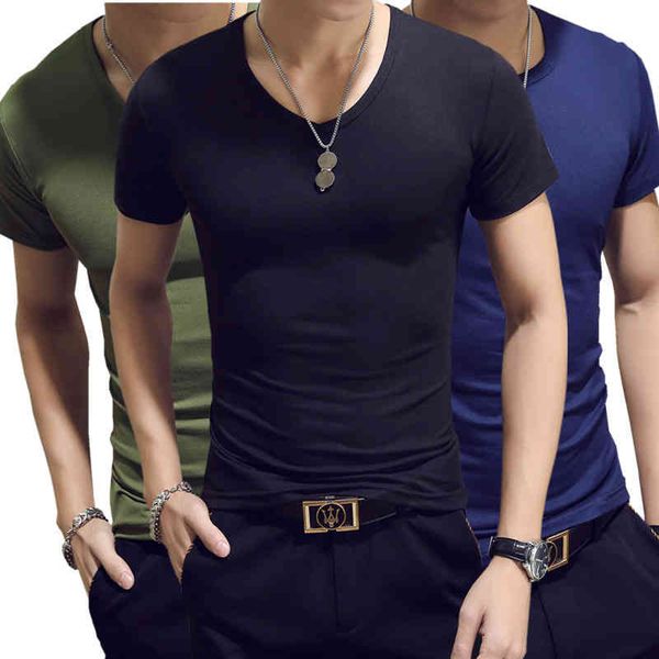 fashion men short sleeve t shirt men's wear v neck solid color rendering summer fitness tshirt, White;black
fashion men short sleeve t shirt men's wear v neck solid color rendering summer fitness tshirt, White;black