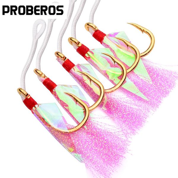 fishing hooks 20pcs/lot saltwater with pink feather 1/0-9/0 jigging gold and black 2 colors stainless steel
fishing hooks 20pcs/lot saltwater with pink feather 1/0-9/0 jigging gold and black 2 colors stainless steel