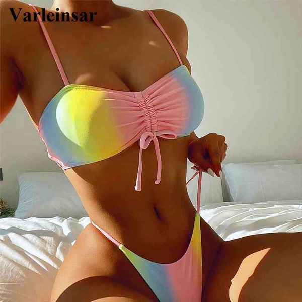 rainbow printed micro thong lace up bikini women swimwear female swimsuit two-pieces bikini set bather bathing suit swim v3075, White;black
rainbow printed micro thong lace up bikini women swimwear female swimsuit two-pieces bikini set bather bathing suit swim v3075, White;black