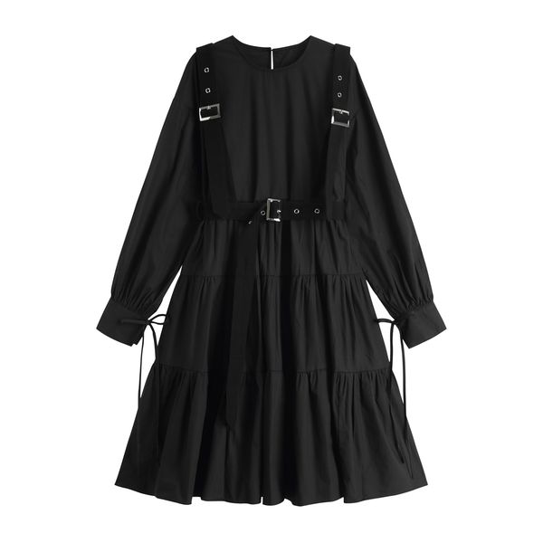 2021 new design summer solid french retro loose full a line o neck black woman tcn8, Black;gray
2021 new design summer solid french retro loose full a line o neck black woman tcn8, Black;gray
