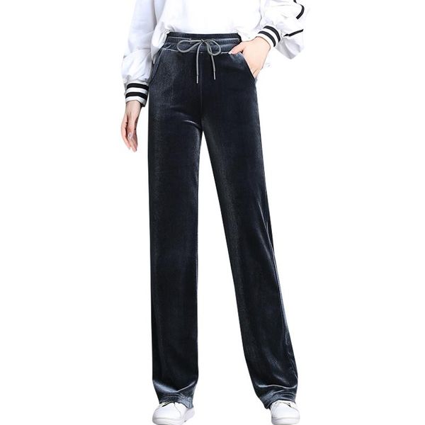 women's pants & capris gold velvet loose womens spring and autumn drape high waist loose-fit mopping casual, Black;white
women's pants & capris gold velvet loose womens spring and autumn drape high waist loose-fit mopping casual, Black;white