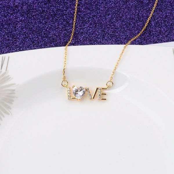 45cm classic gold color crystals love letter pendant neckalce for women statement short design necklaces & pendants, Silver
45cm classic gold color crystals love letter pendant neckalce for women statement short design necklaces & pendants, Silver