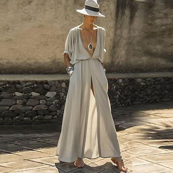 teelynn deep v neck split bikini cover up women maxi dresses boho beach loose summer vestidos casual long robe plus size 210309, Black;gray
teelynn deep v neck split bikini cover up women maxi dresses boho beach loose summer vestidos casual long robe plus size 210309, Black;gray