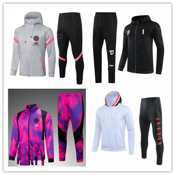2021 par tracksuit mbappe 21/22 sleeve training suit jacket kit uniform chandal ww, Black
2021 par tracksuit mbappe 21/22 sleeve training suit jacket kit uniform chandal ww, Black