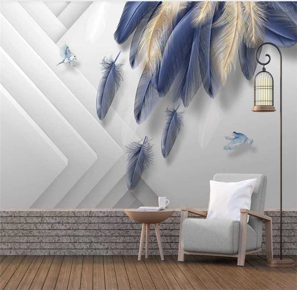 modern fashion light luxury hand-painted golden blue feather three-dimensional custom wallpaper 8d waterproof wall covering
modern fashion light luxury hand-painted golden blue feather three-dimensional custom wallpaper 8d waterproof wall covering