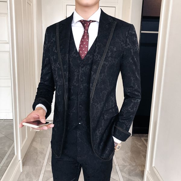 2021 spring autumn british printing pieces for men style suit youth social banquet terno masculino set k5rk, White;black
2021 spring autumn british printing pieces for men style suit youth social banquet terno masculino set k5rk, White;black