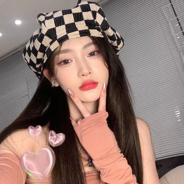 berets ins british houndstooth beret cap for women korean version of the wild street hat retro fashion big painter caps gorros, Blue;gray
berets ins british houndstooth beret cap for women korean version of the wild street hat retro fashion big painter caps gorros, Blue;gray