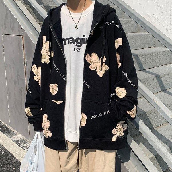 men's hoodies & sweatshirts bear cardigan sweater hooded trend ins loose 2021 spring and autumn plus size black blue print streetwear j
men's hoodies & sweatshirts bear cardigan sweater hooded trend ins loose 2021 spring and autumn plus size black blue print streetwear j