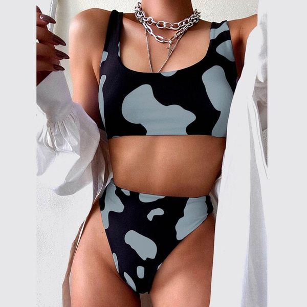 two-piece suits 2021 high waist bathing push up cow print swimsuit women two piece bikini sets woman beach swimwear brazilian 1211 
two-piece suits 2021 high waist bathing push up cow print swimsuit women two piece bikini sets woman beach swimwear brazilian 1211