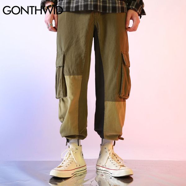 gonthwid multi-pockets color block patchwork joggers harem cargo pants streetwear mens hip hop harajuku casual baggy trousers c0222, Black
gonthwid multi-pockets color block patchwork joggers harem cargo pants streetwear mens hip hop harajuku casual baggy trousers c0222, Black