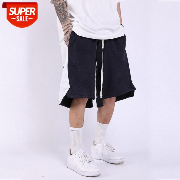 american contrast stitching casual shorts men's loose straight five-point pants street flow sports #tj2l, Black
american contrast stitching casual shorts men's loose straight five-point pants street flow sports #tj2l, Black