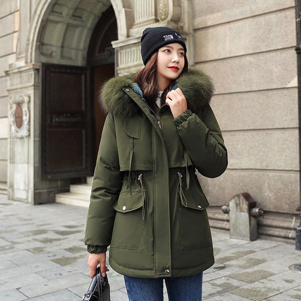 Plus size fur collar with hood parkers down cotton winter parka female jacket thickness gear gathering lining sf0022 hot coa LIIS, Black
Plus size fur collar with hood parkers down cotton winter parka female jacket thickness gear gathering lining sf0022 hot coa LIIS, Black