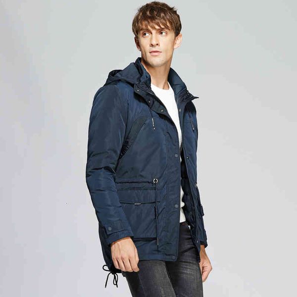men's jacket mid-length trench coat two-piece hooded cotton, Black;brown 
men's jacket mid-length trench coat two-piece hooded cotton, Black;brown