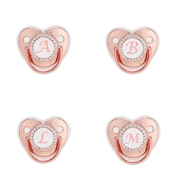pacifiers# name initial born baby pacifier silicone rose gold bling infant food grade nipple soother dummy
pacifiers# name initial born baby pacifier silicone rose gold bling infant food grade nipple soother dummy