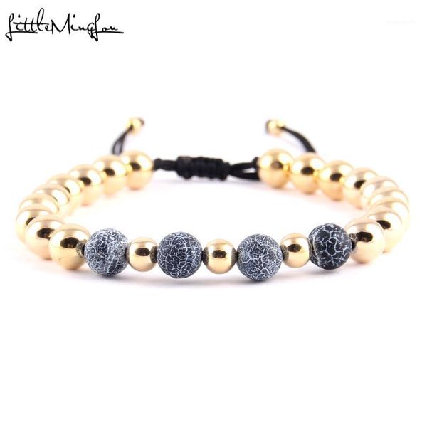 charm bracelets little minglou men bracelet 8mm weathered stone bead copper macrame braided & bangles for women jewelry1, Golden;silver
charm bracelets little minglou men bracelet 8mm weathered stone bead copper macrame braided & bangles for women jewelry1, Golden;silver