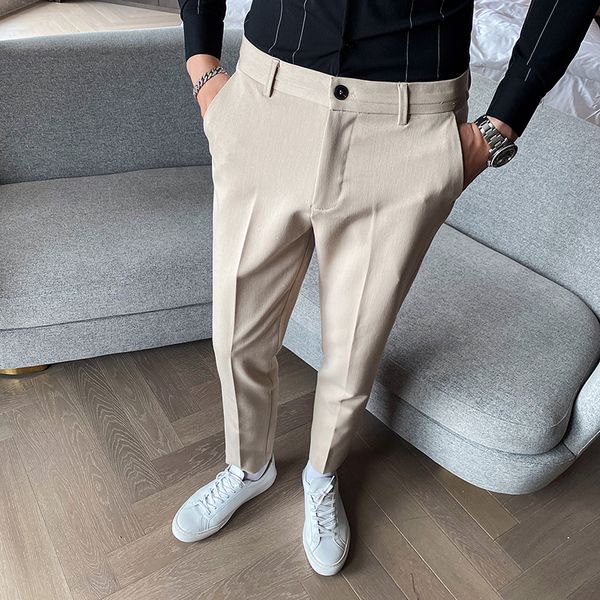 2021 autumn business men's winter in solid color suit casual fine wedding adjustment streetwear social pants 9bsj, Black
2021 autumn business men's winter in solid color suit casual fine wedding adjustment streetwear social pants 9bsj, Black