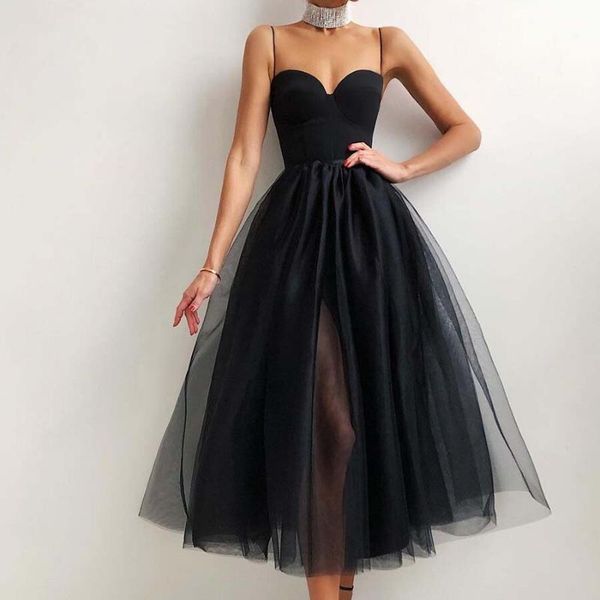 casual dresses 2021 summer women tulle dress spaghetti strap high waist mesh elegant slit party vestidos mujer plus size, Black;gray
casual dresses 2021 summer women tulle dress spaghetti strap high waist mesh elegant slit party vestidos mujer plus size, Black;gray