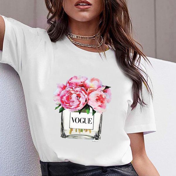women clothes print pink flower perfume bottle sweet short sleeve tshirt women shirt t female t-shirt casual woman tee, White
women clothes print pink flower perfume bottle sweet short sleeve tshirt women shirt t female t-shirt casual woman tee, White
