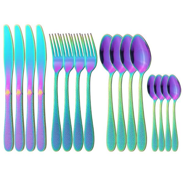 16pcs rainbow flatware dinnerware set knives fork spoons dinner tableware set stainless steel cutlery kitchen silverware
16pcs rainbow flatware dinnerware set knives fork spoons dinner tableware set stainless steel cutlery kitchen silverware