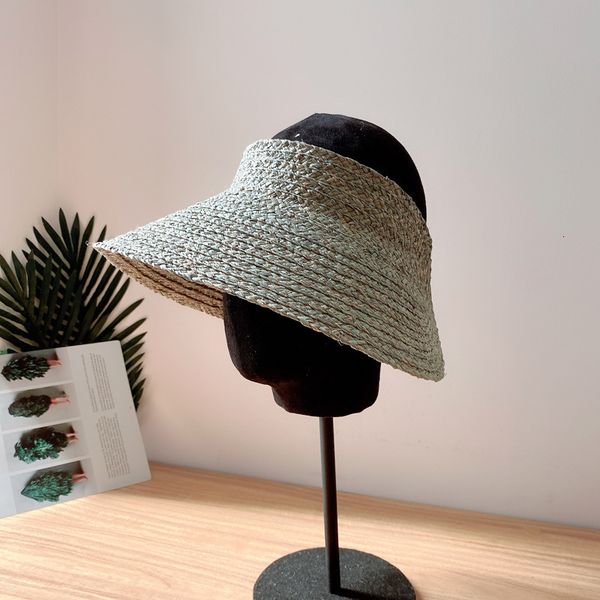 2021 new handmade raffia sun visor for women large wide brim summer uv protection natural straw hat adjustble foldable beach cap q0wt, Blue;gray
2021 new handmade raffia sun visor for women large wide brim summer uv protection natural straw hat adjustble foldable beach cap q0wt, Blue;gray