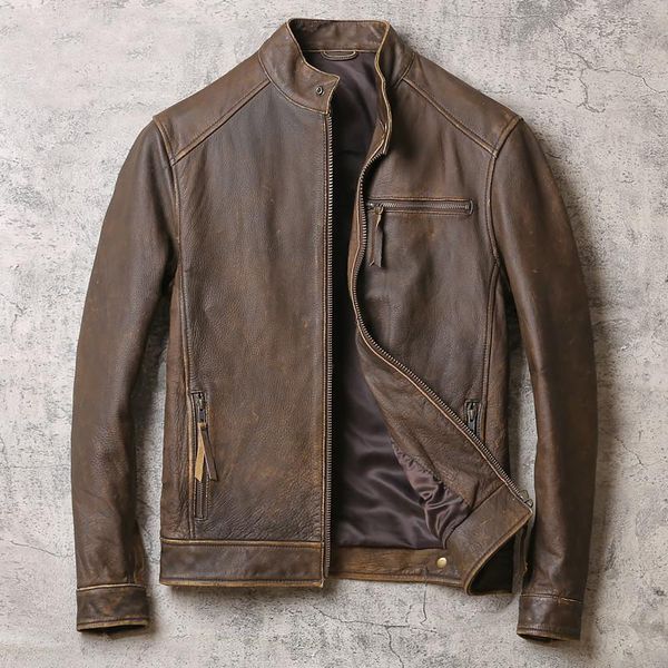 men's leather & faux real jacket for men style cowhide mens coat motorcycle vintage coats and jackets chaquetas hombre wpy2328, Black
men's leather & faux real jacket for men style cowhide mens coat motorcycle vintage coats and jackets chaquetas hombre wpy2328, Black