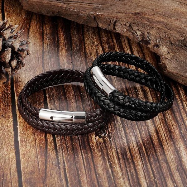charm bracelets fashion multilayer genuine leather bracelet for men jewelry stainless steel bangle punk braid black brown chain magnetic, Golden;silver
charm bracelets fashion multilayer genuine leather bracelet for men jewelry stainless steel bangle punk braid black brown chain magnetic, Golden;silver