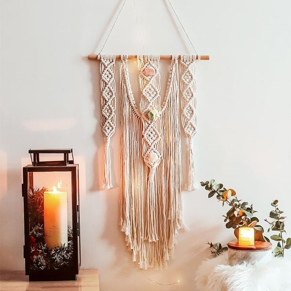 tapestries nordic cotton rope woven tassel tapestry inlaid with stone home wall hanging background decoration for apartment dorm
tapestries nordic cotton rope woven tassel tapestry inlaid with stone home wall hanging background decoration for apartment dorm