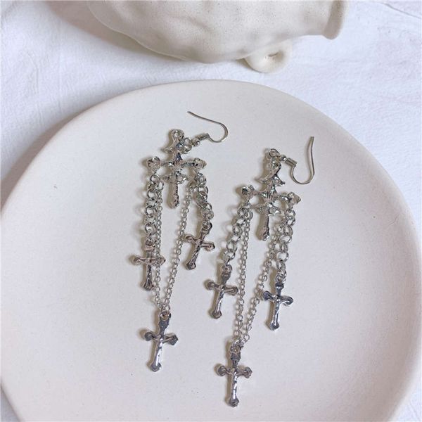 hbp fashion exaggerated dark hollowed out creative cross chain fringes carved long and earrings, Silver
hbp fashion exaggerated dark hollowed out creative cross chain fringes carved long and earrings, Silver