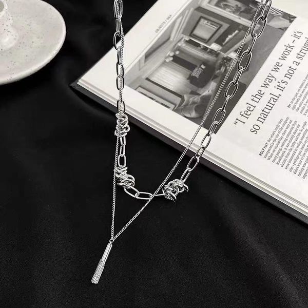 chokers creativity metal hip-hop necklaces for women personality entangle vintage simple tassel link chain 2021 prom accessories, Golden;silver
chokers creativity metal hip-hop necklaces for women personality entangle vintage simple tassel link chain 2021 prom accessories, Golden;silver
