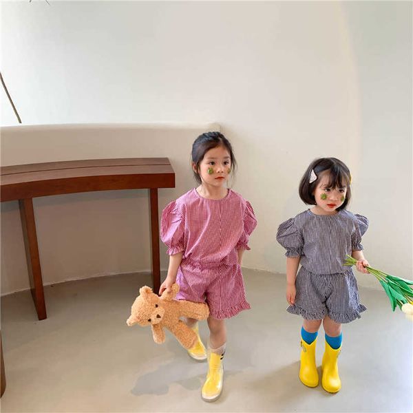summer cute baby girls plaid short sleeve clothes set children cotton loose casua 2pcs suit 210615, White
summer cute baby girls plaid short sleeve clothes set children cotton loose casua 2pcs suit 210615, White