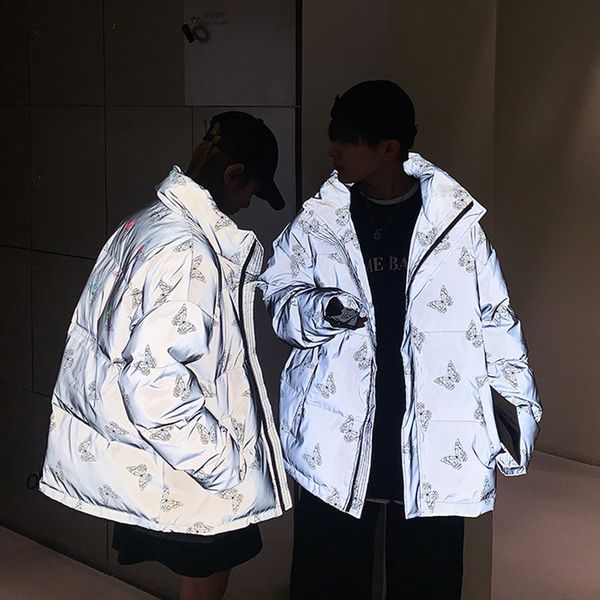 2021 streetwear korean winter men/women reflective down jackets butterfly thick cotton-padded couple clothes coated warm loose jacket 9cl6, Black
2021 streetwear korean winter men/women reflective down jackets butterfly thick cotton-padded couple clothes coated warm loose jacket 9cl6, Black
