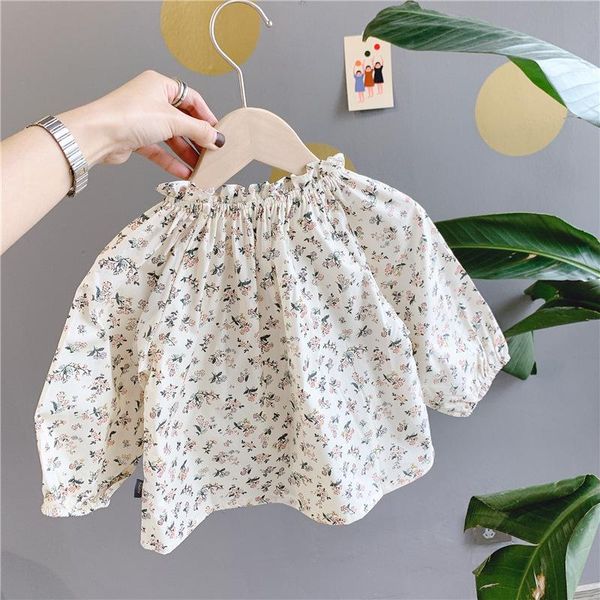 shirts 2021 spring korean style baby girls floral blouses ruched collar long sleeve toddlers children clothes kids, White;black
shirts 2021 spring korean style baby girls floral blouses ruched collar long sleeve toddlers children clothes kids, White;black